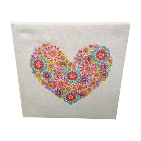 Set of 3 Floral Wrapped Canvas Wall Art - Picture 4 of 5